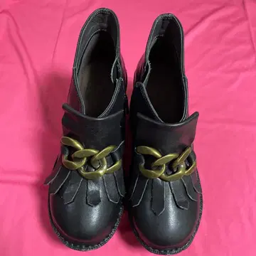 미사용 히나 데이 그린 블랙 숏부츠