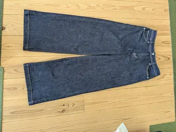 스트레이트 데님 다크 블루 허리 80cm