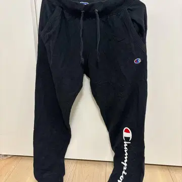 Champion 블랙 캐주얼 팬츠 스포츠 [ S ]