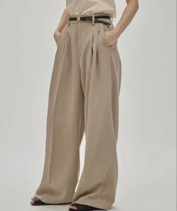 todayful Tuck Wide Trousers 세이지 38