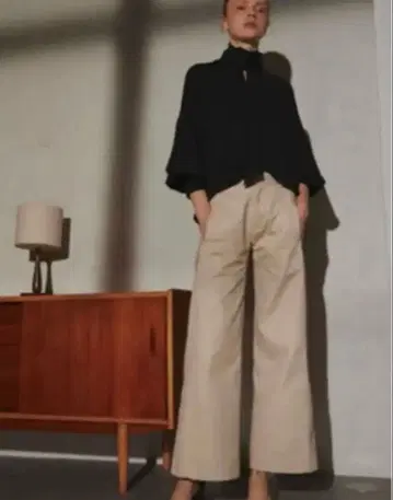 와이드 팬츠 브라운 데님 팬츠 카지마리 l'or