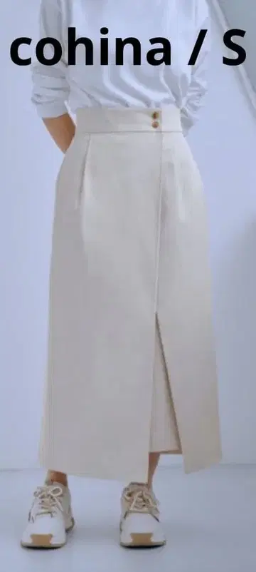 cohina 랩 디자인 하이웨스트 스커트