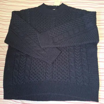 택 포함 새상품 SM2 사만사 모스모스 울 혼방 케이블 니트 풀오버