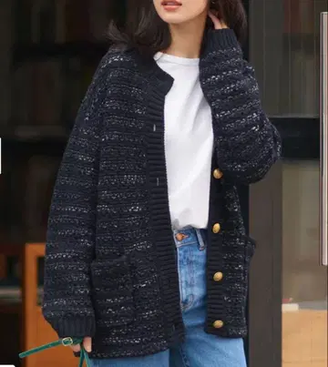 23구 트위드 니트 자켓 가디건