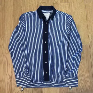 sacai 블루 스트라이프 셔츠
