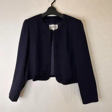 L'ANCETTI 란체티 울 혼방 볼레로 노카라 자켓 자수