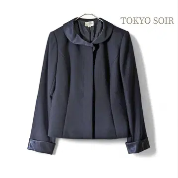 도쿄 소와르 리팬네 / 새틴 x 트위드 포멀 자켓 네이비 11호