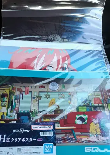 제일복권 건담 지크액스 클리어 포스터 4장 마추 샤리아 블루