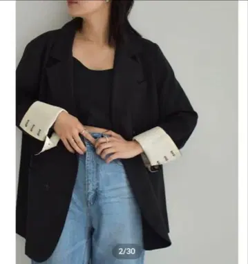 cizatto 시자토 루즈핏 더블 브레스트 자켓 블랙