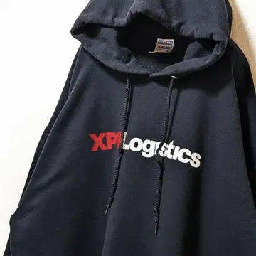 저지즈 XPO 로지스틱스 로고 후드 맨투맨 블랙 XL 구제 의류