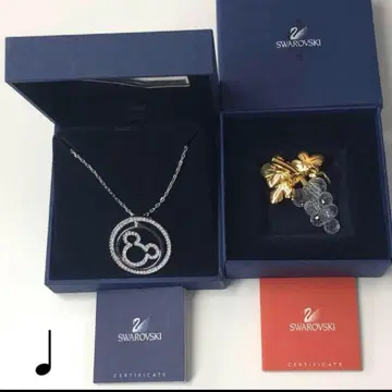 스와로브스키 미키 목걸이 포도 브로치