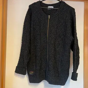 ROTAR 다크 그레이 집업 니트 M