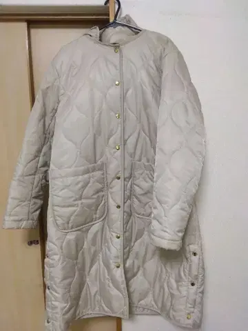 earth 후드 부착 퀼팅 자켓