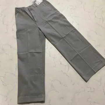 새상품 유니클로 와이드 트라우저 진 그레이 XL