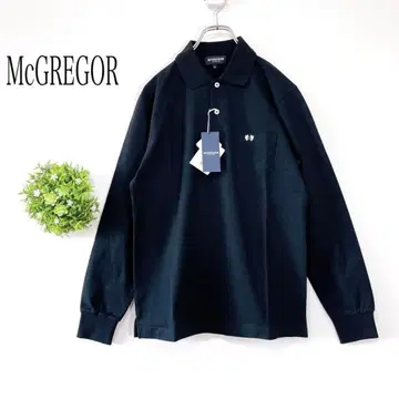 [ 새상품 ] 맥그리거 [ M ] 긴팔 피케 셔츠 블랙 상의 골프 코튼
