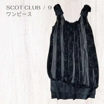 스콧 클럽 화려한 원피스 드레스 어른스러운 귀여움 일본제 M 고품질