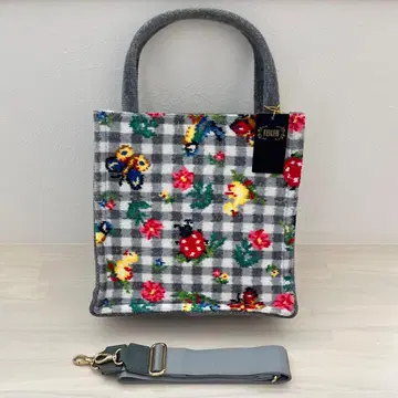 [ 미사용 새상품 ] 페이하이 체크 미니 토트백