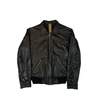 zip-up leather jacket
