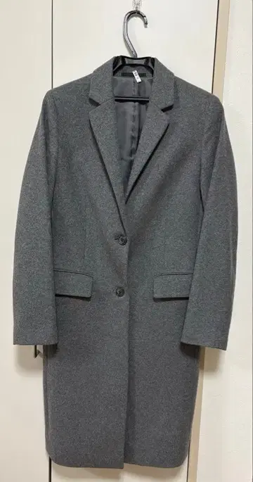 유니클로 울 캐시미어 체스터 코트 그레이 M 사이즈 새상품급