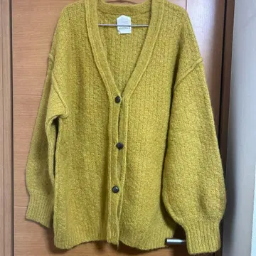 KASTANE 카스타네 머스타드 V넥 가디건 오버 사이즈