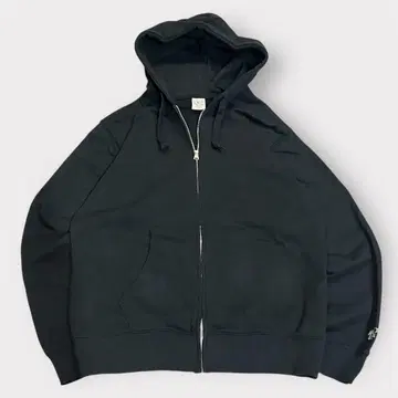 AVIREX 지퍼 후드티 블랙 맨투맨 후드티