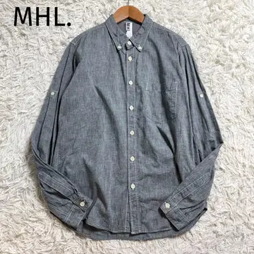 MHL. 마가렛호웰 버튼 다운 셔츠 샴브레이 남성용 M