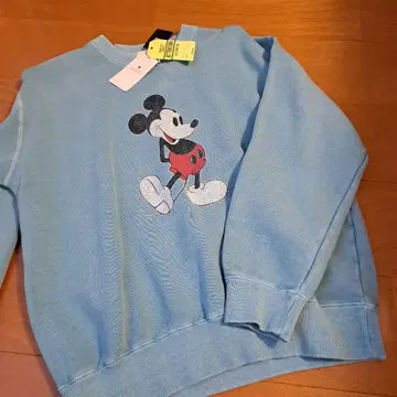 그린 라벨 릴랙싱 미키마우스 프린트 스카이블루 트레이닝복