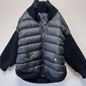 [아비도쿄] 블랙 패딩 자켓 니트 콤비 F 사이즈 여성용