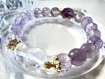 아메트린 통통 수정 하트 플로라이트 팔찌