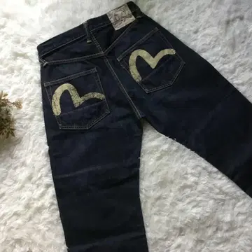 EVISU 7001 STUDENT 스트레이트 데님 W32 갈매기 일본제