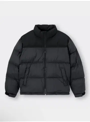 GU 히트 패디드 스탠드 칼라 블루종