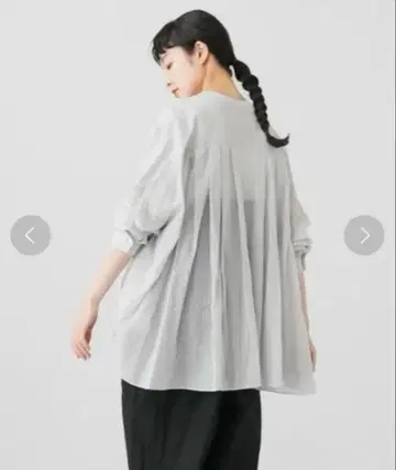 카구레 백턱 와이드 셔츠 그레이지