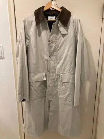 INHERIT 코듀로이 옷깃 트렌치코트