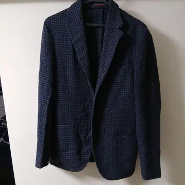 THE GIGI DON'T LOOK BACK 다크 블루 체크 자켓