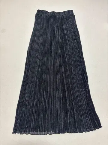 CLASSICAL ELF 플리츠 롱 스커트 블랙