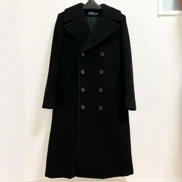 폴로 랄프로렌 롱 코트 더블 브레스티드 코트 멜톤 울