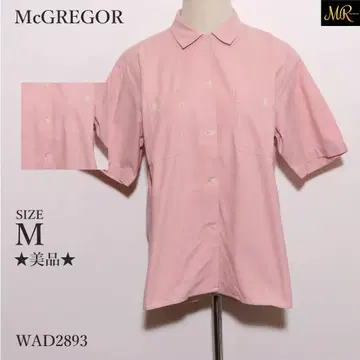 새상품급 McGREGOR 상의 셔츠 반팔 무지 프론트 오픈 포켓 심플
