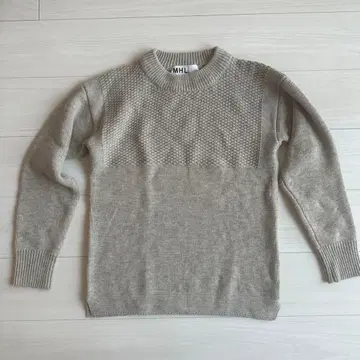 MHL. 크루넥 스웨터 그레이 베이지 사이즈 M