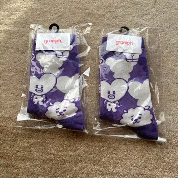 완판! 새상품 그라니프 BT21 삭스 퍼플 2켤레 23~25 BTS