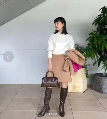 ESTINATION 바이컬러 미니 스커트