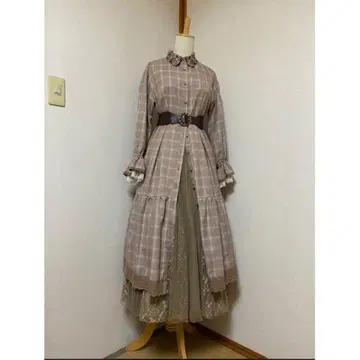 axes femme 컷워크 자수 옷깃 셔츠 원피스