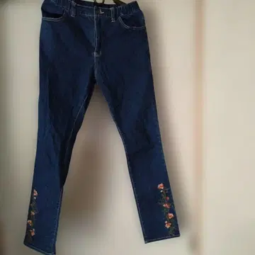 새상품급 drug store's 드럭 스토어즈 플라워 자수 데님 2