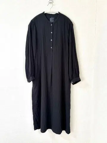 새상품급 무인양품 인도면 롱 원피스 네이비