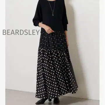 인기! 비어즐리 beardsley 도트 패치워크 롱 스커트