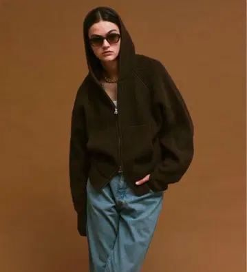 soerte 니트 지퍼 후디