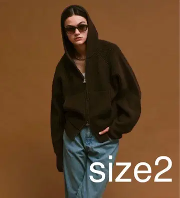 soerte 니트 지퍼 후디