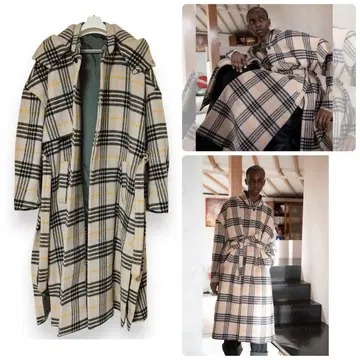 리히트베슈트레벤 롱 하운드투스 트렌치코트 믹스처 코트