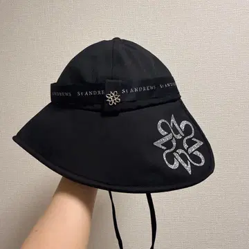 St ANDREWS 바이저 블랙 골프 모자 여성용 햇