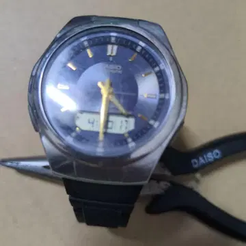 작동품. CASIO 디지털 아날로그 전파 솔라 손목시계