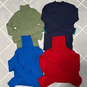 리브 하이넥 니트 4색 세트